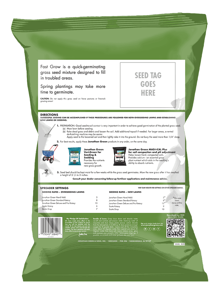 back of Fast Grow Bag